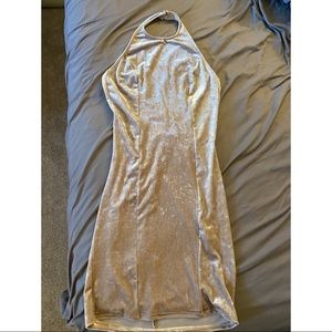 Velvet Champagne Fashion Nova dress